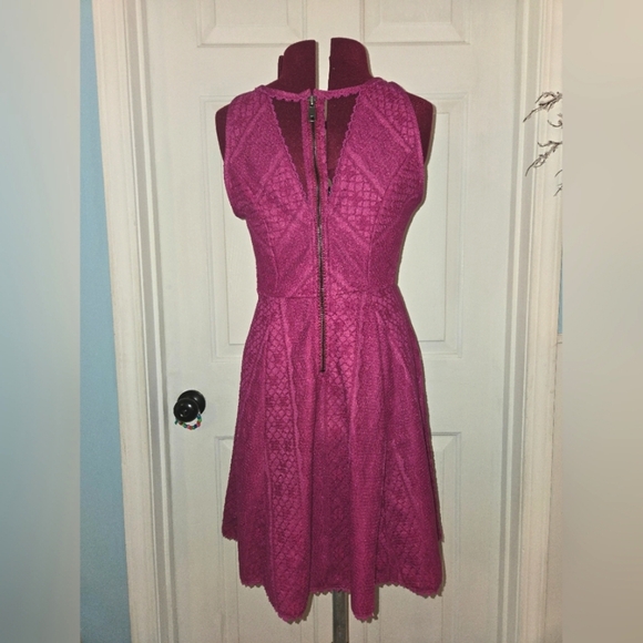 Free People Magenta Missed Connections Halter Mini Dress - Picture 7 of 15
